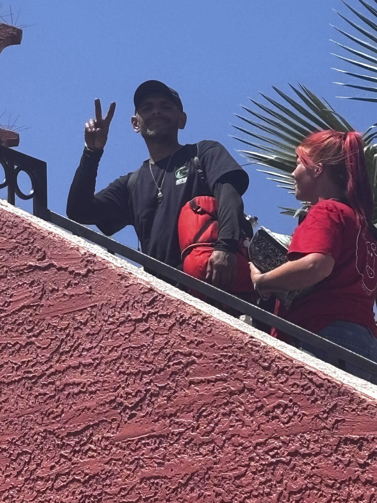 Volunteers connecting with neighbors during outreach